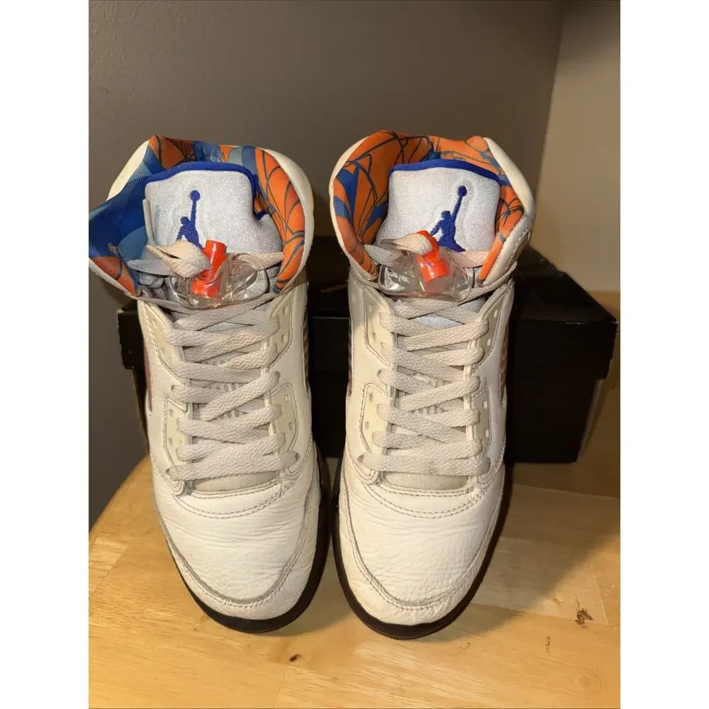 Size 6.5YWomen8 Air Jordan 5 Retro International Flight Blue PreOwned 136027-148